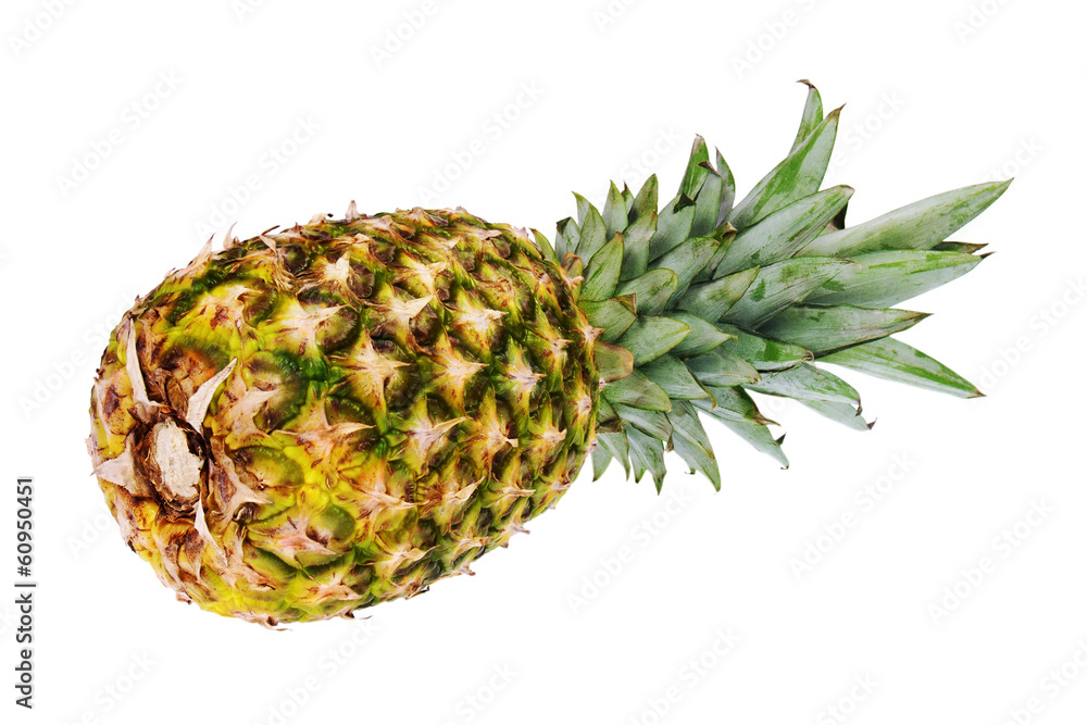 Ripe whole pineapple isolated on white background. Ripe whole pineapple isolated on white background.