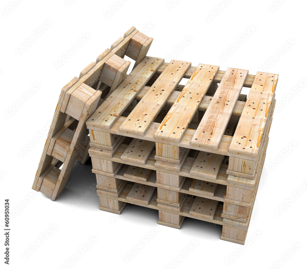 Stack of wooden pallets Stack of wooden pallets