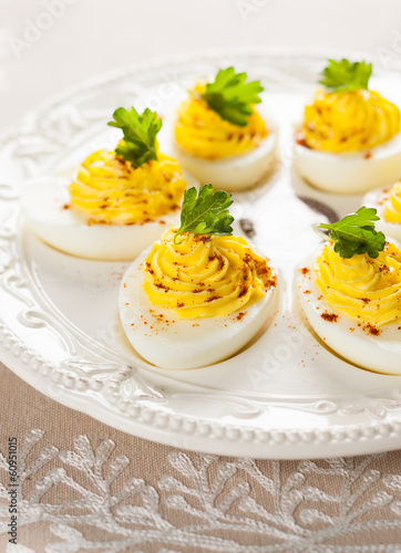 deviled eggs with paprika