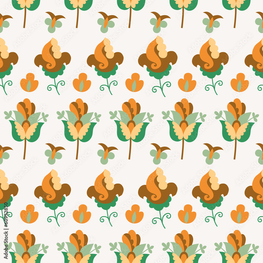 Obraz premium Seamless pattern with flowers