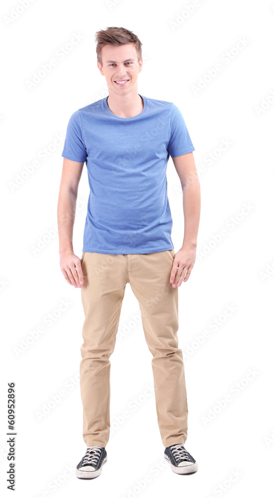 Handsome young man isolated on white Handsome young man isolated on white