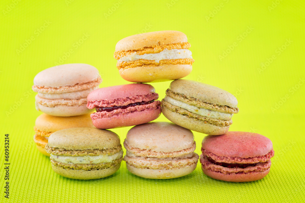 Delicious French macaroons