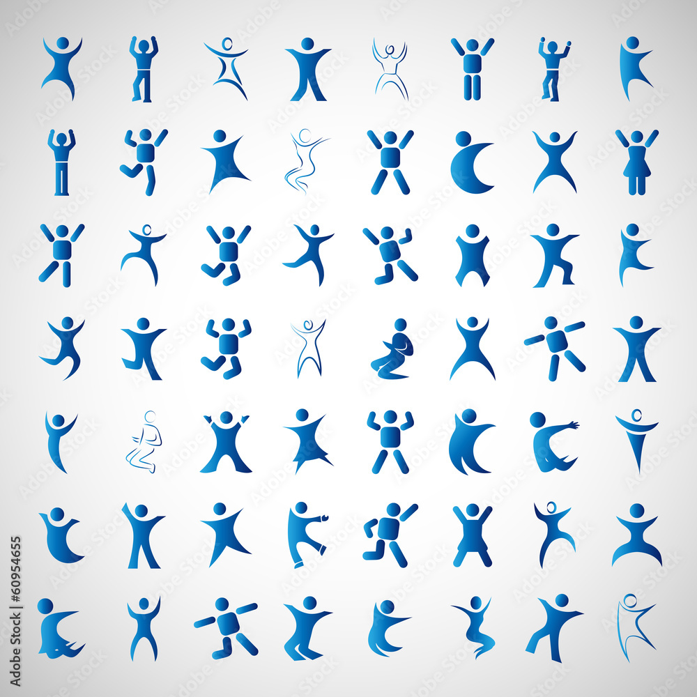 Abstract Human Symbols Set Abstract Human Symbols Set
