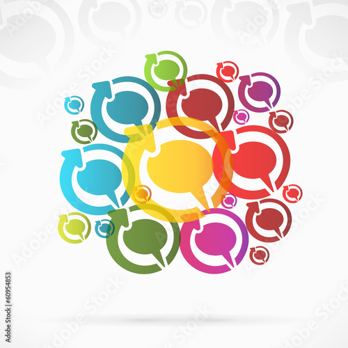 Abstract chat speech bubble concept illustration