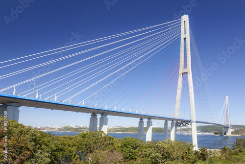 Bridge Russky through the Strait of Eastern Bosphorus