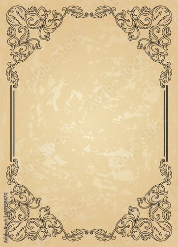Vintage ornament frame