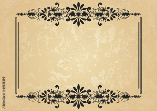 Vintage ornament frame