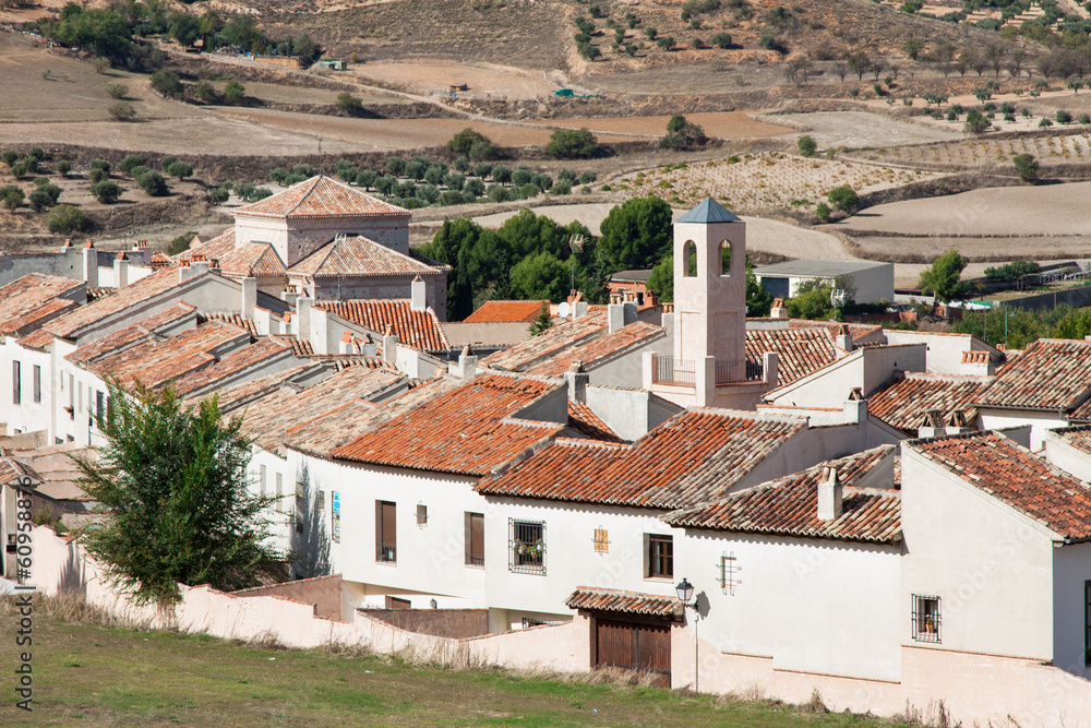 View of historic small town Chinchon near Madrid