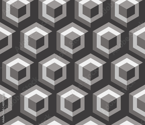 vintage cube effect wallpaper pattern