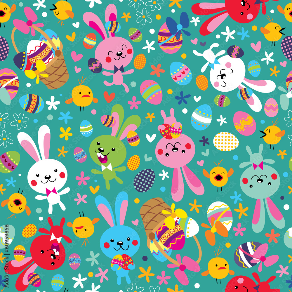 Easter bunnies pattern Easter bunnies pattern