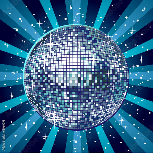 Blue disco ball