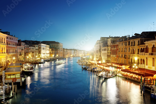 Grand Canal in Venice  Italy at sunset