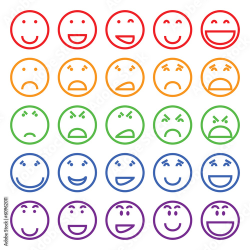 Set of different smiles