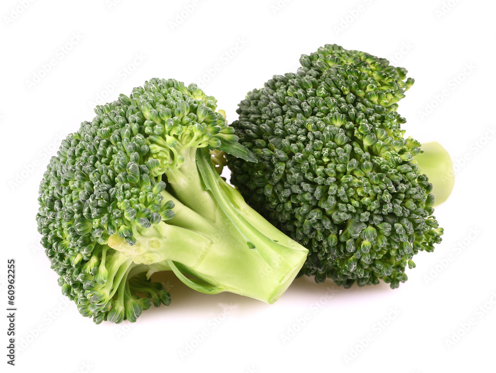 Green broccoli on white Green broccoli on white