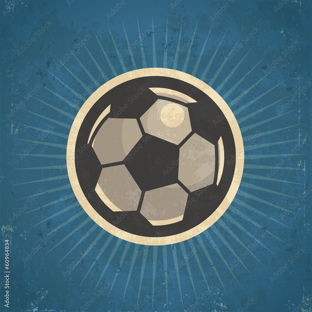 Obraz premium Retro Soccer Ball Illustration