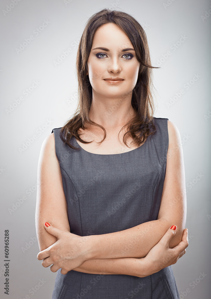 Fototapeta premium Isolated portrait of beautiful business woman.