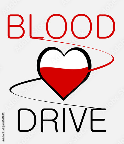 medical blood drive graphic design with heart