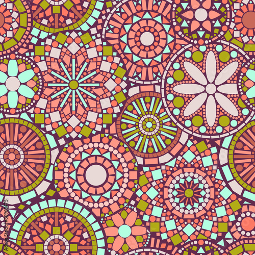 Colorful circle flower mand...