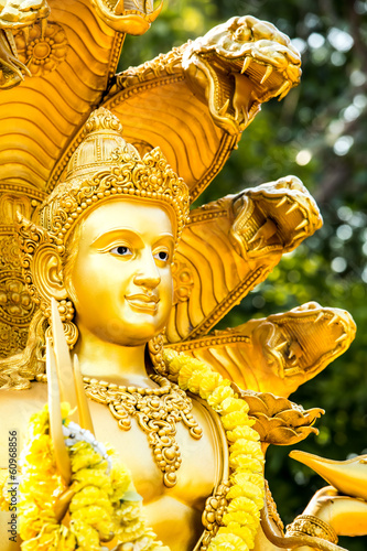 wisnu statue in huai tueng thao reservoir park, chiangmai , Thai photo