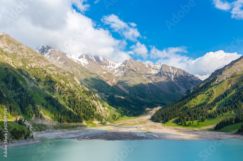 Spectacular scenic Big Almaty Lake ,Tien Shan Mountains