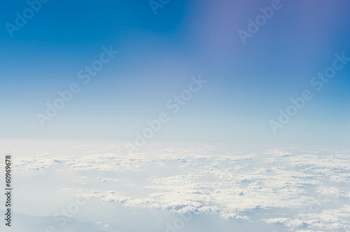 Clouds and sky from above