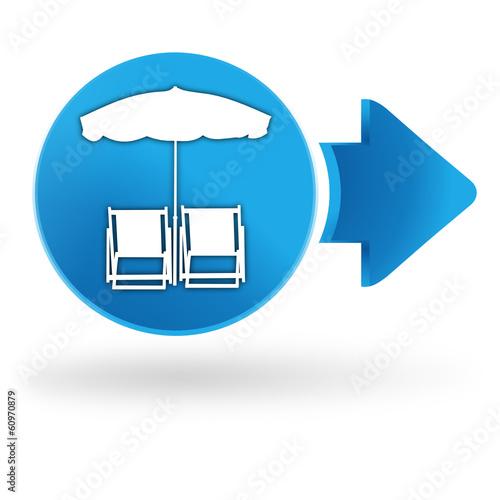 vacances sur symbole web bleu