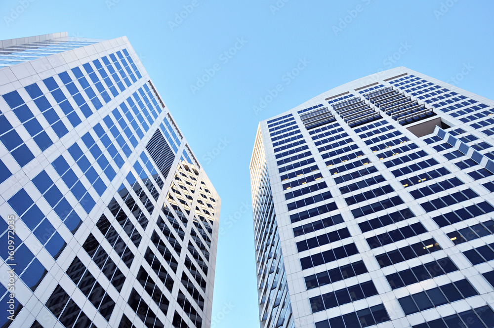 Two buildings - looking up angle Two buildings - looking up angle