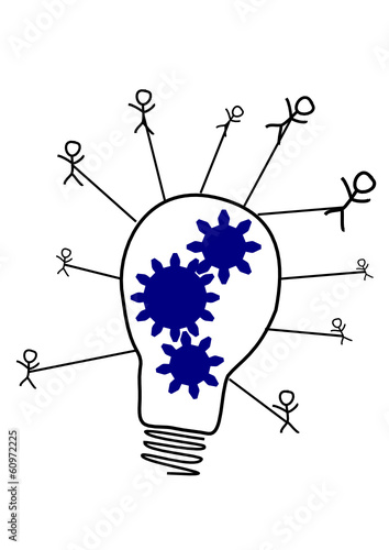 Netzwerk mit Glühlampe