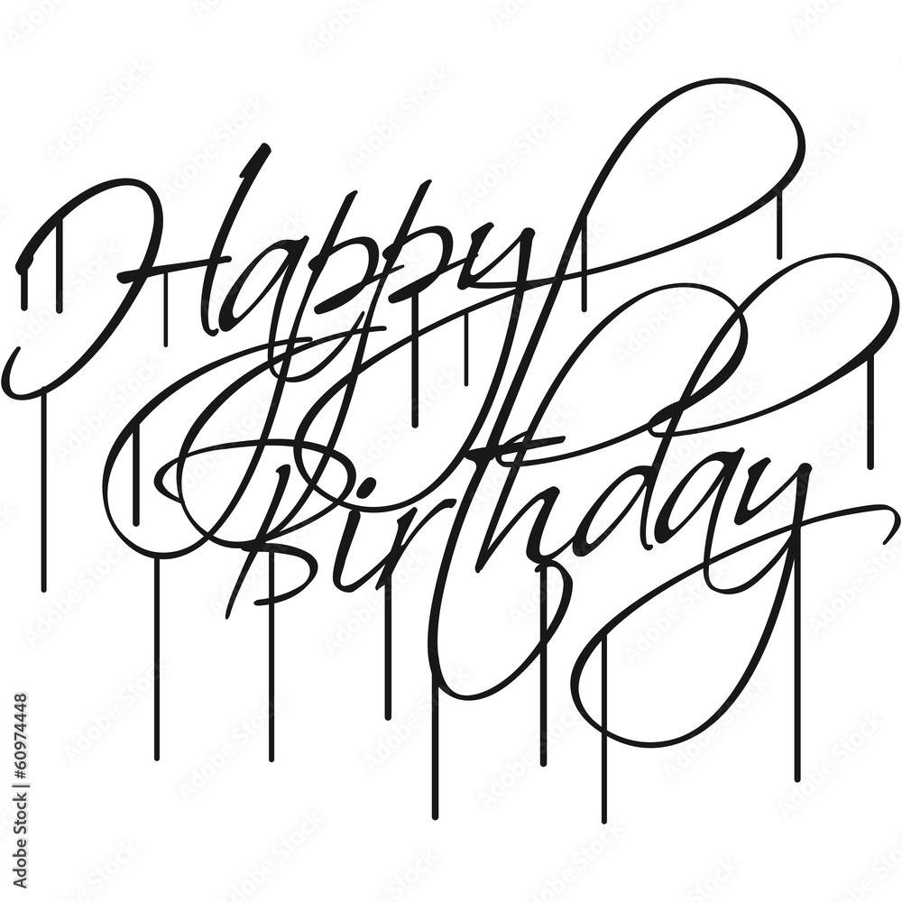 How To Draw Happy Birthday In Graffiti Letters