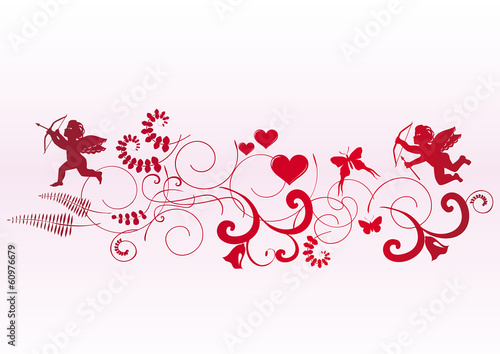 Valentine banner with space for text