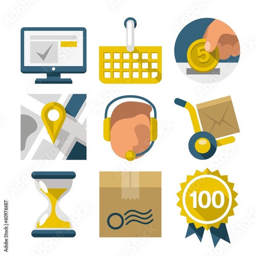 Flat icons for eshop