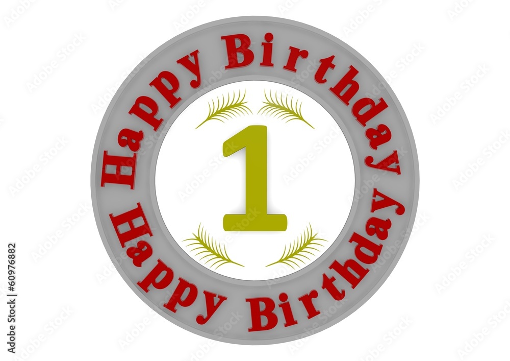 round happy birthday button with age round happy birthday button with age