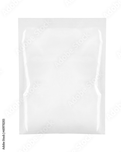 white package template bag food