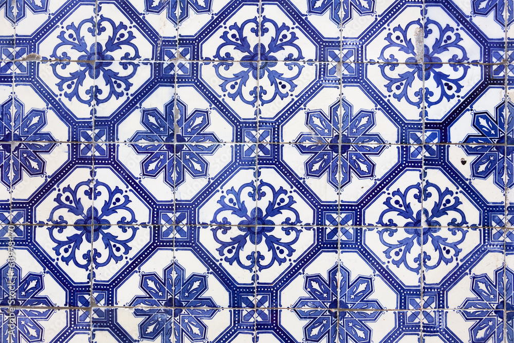 Fototapeta Traditional Portugese Tile (azulejos), Lisbon, Europe