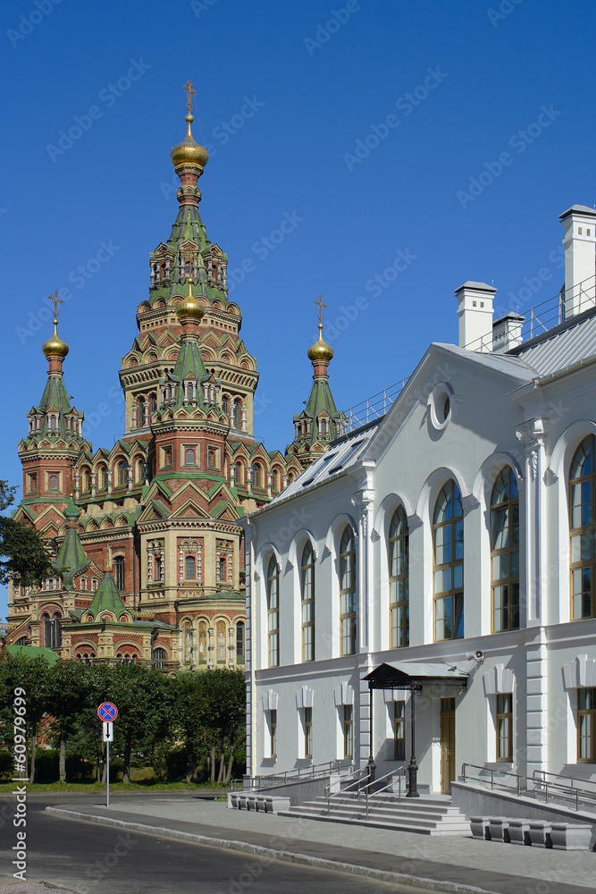 Peterhof, view of the Cathedral of St. Peter and Paul