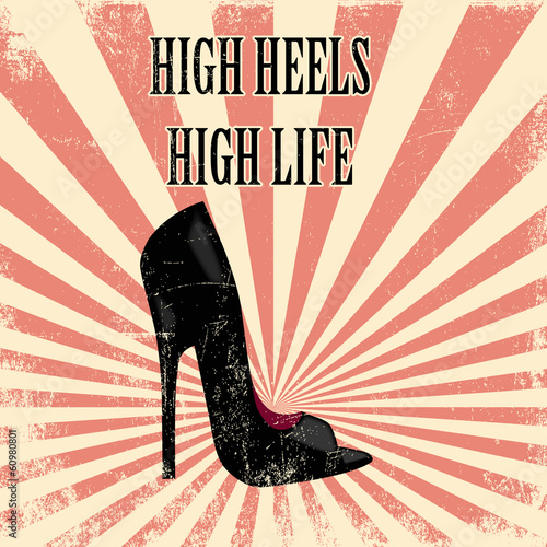 woman high heel shoe