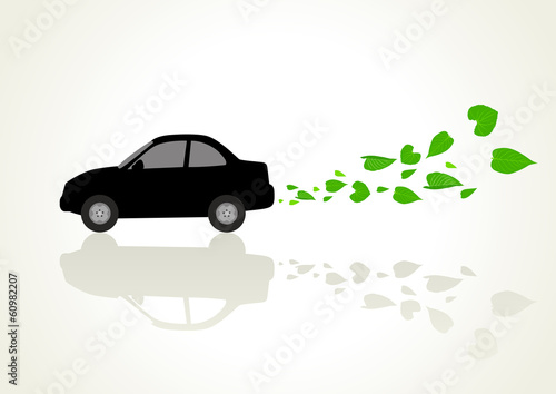 Conceptual illustration of a low or zero emission vehicle
