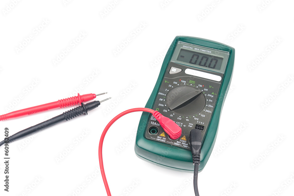 Digital multimeter isolated on white background Digital multimeter isolated on white background