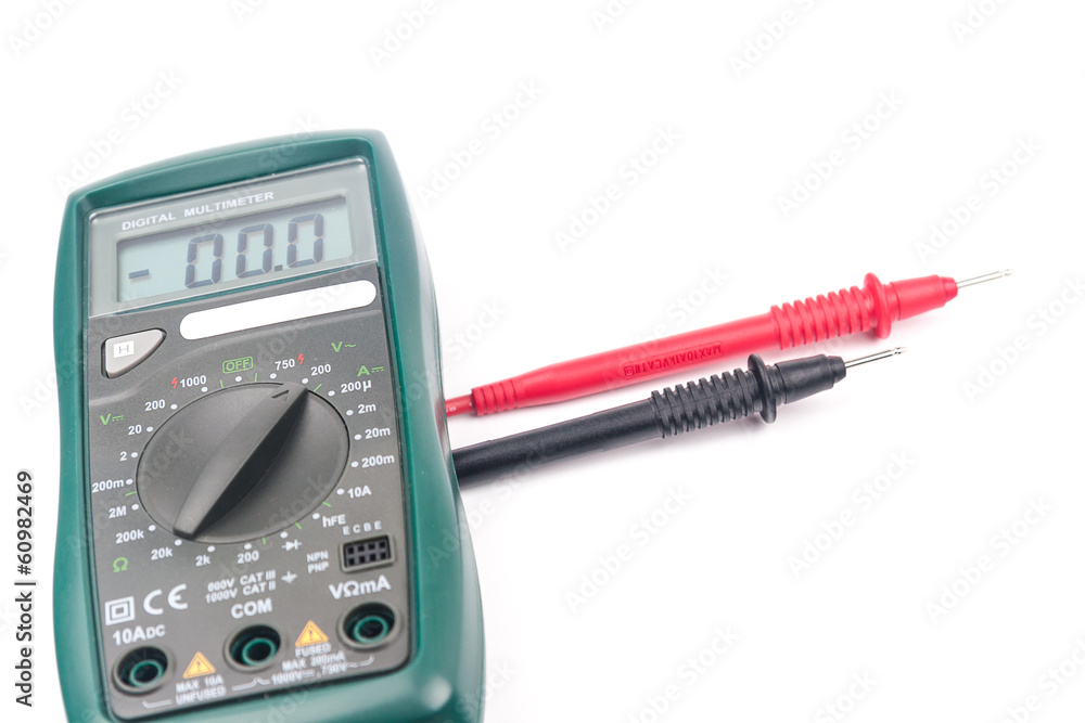 Digital multimeter isolated on white background Digital multimeter isolated on white background