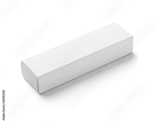 white box container template blank package