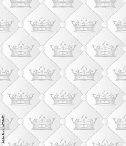 white pattern with crowns - seamless