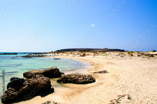 Elafonissi beach with  turquoise water  Crete  Greece