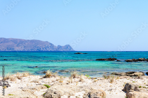 Elafonissi beach with turquoise water, Crete, Greece