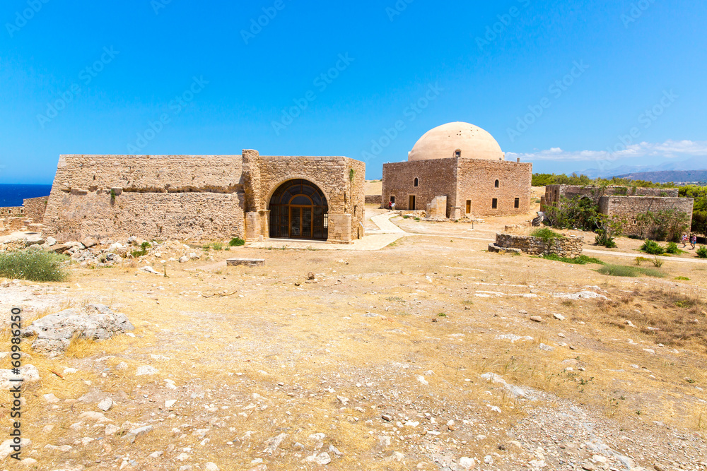 Ruins of old town in Rethymno, Crete, Greece.