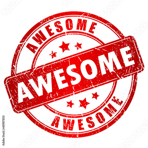 Awesome vector stamp