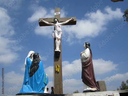 Statue of Jesus on Crus, WhiteField, Bangalore photo