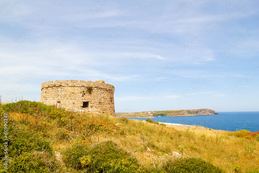 Torre d’en Penjat uncared fort scenery at Menorca