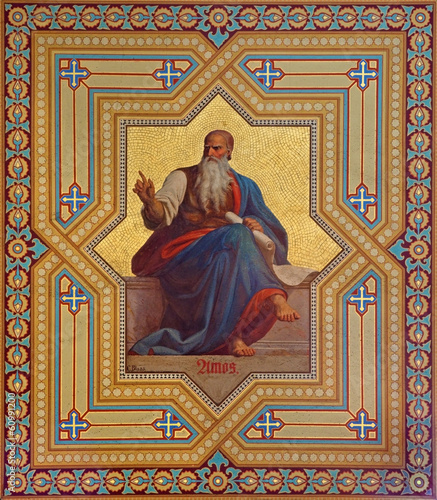 Vienna - Fresco of Amos prophets in Altlerchenfelder church