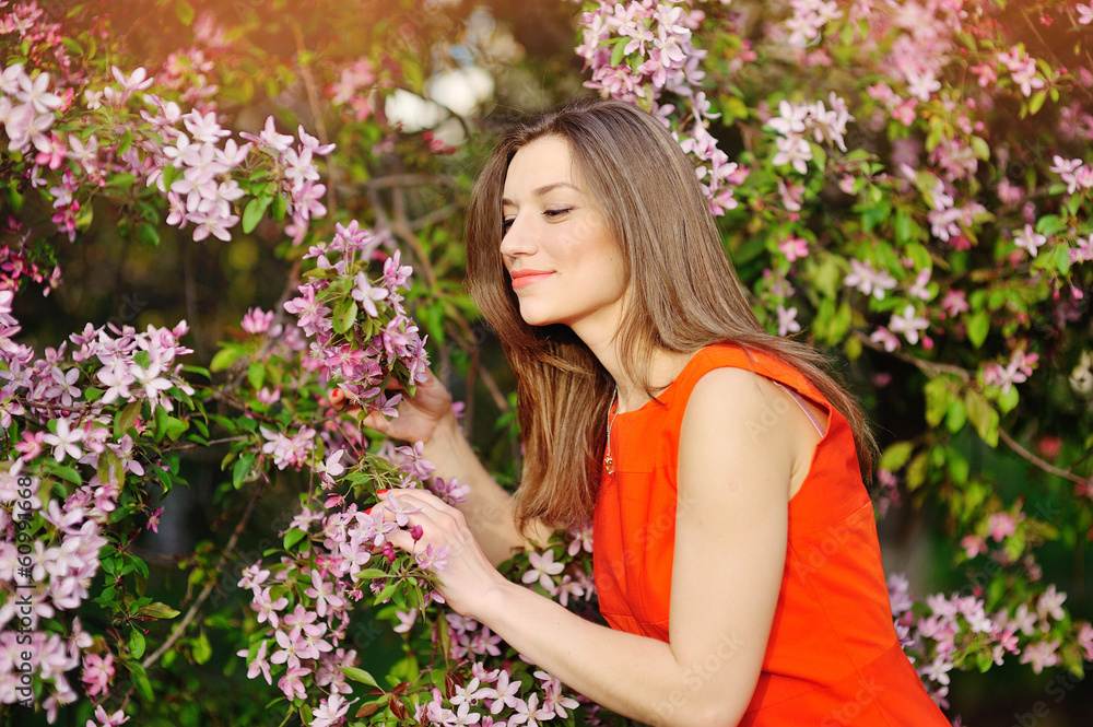 Spring , Summer beauty. Young Blonde woman posing Spring , Summer beauty. Young Blonde woman posing
