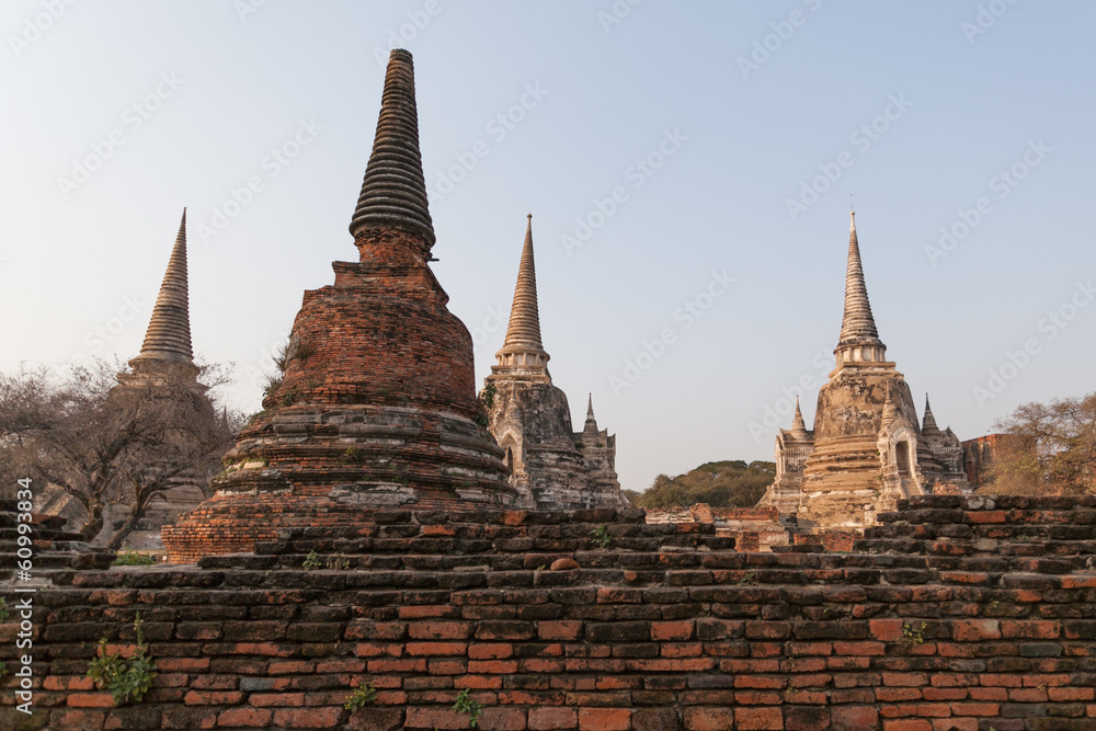 Old pagoda at Wat Mongkol Bophit, Phra Nakhon Si Ayutthaya Provi Old pagoda at Wat Mongkol Bophit, Phra Nakhon Si Ayutthaya Provi